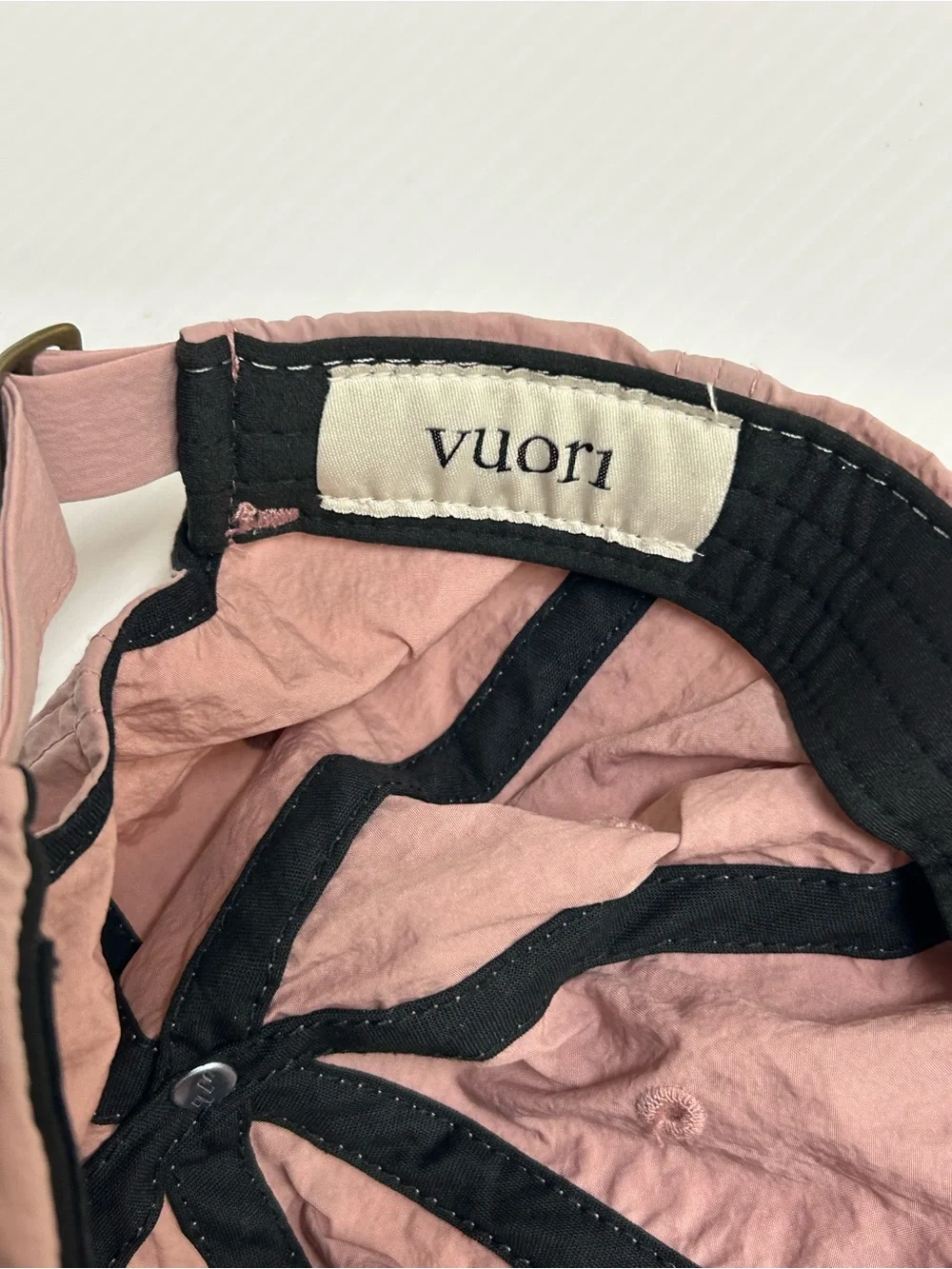 Vuori Rise Shine Hat Cap Strap Back Pink Nylon Outdoor Hiking Running Athletic